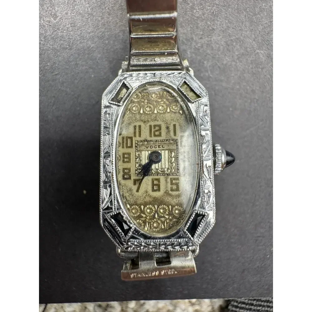 Vintage Vogel Swiss Women's Art Deco Watch 6 Jewels 20K Rolled Gold Plate Case